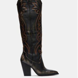 Steve Madden Lasso Brown Distressed Cowboy Boot